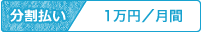分割払い 1万円/月間