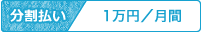 分割払い 1万円/月間