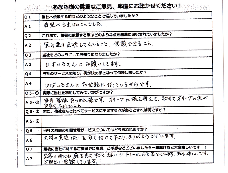 お客様の声